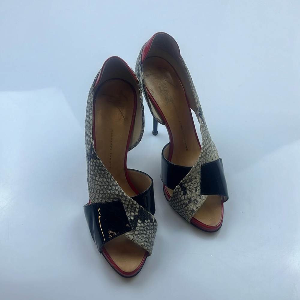 Giuseppe Zanotti Multicolor Python Embossed Paten… - image 3